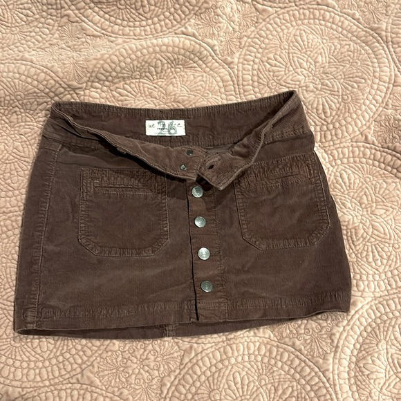 Free People - dark brown corduroy mini skirt - Picture 5 of 5